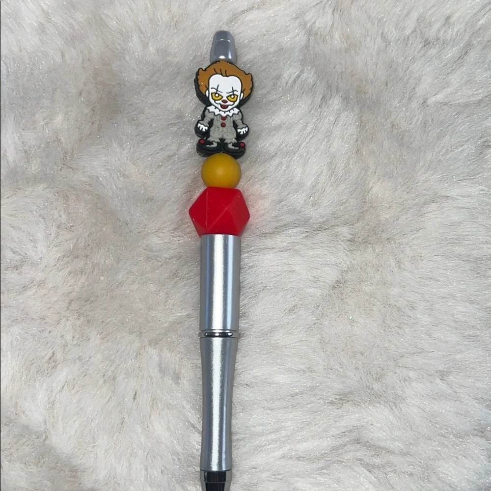 Silver Pen with Pennywise and Red and Yellow Beads